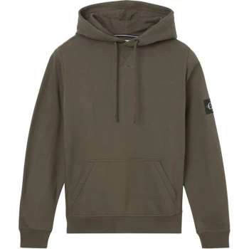 image of Calvin Klein Jeans Badge OTH Hoodie - Olive LBL