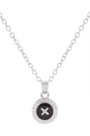 image of Ted Baker Ladies Silver Plated Elvina Enamel Mini Button Pendant Necklace TBJ1260-01-05