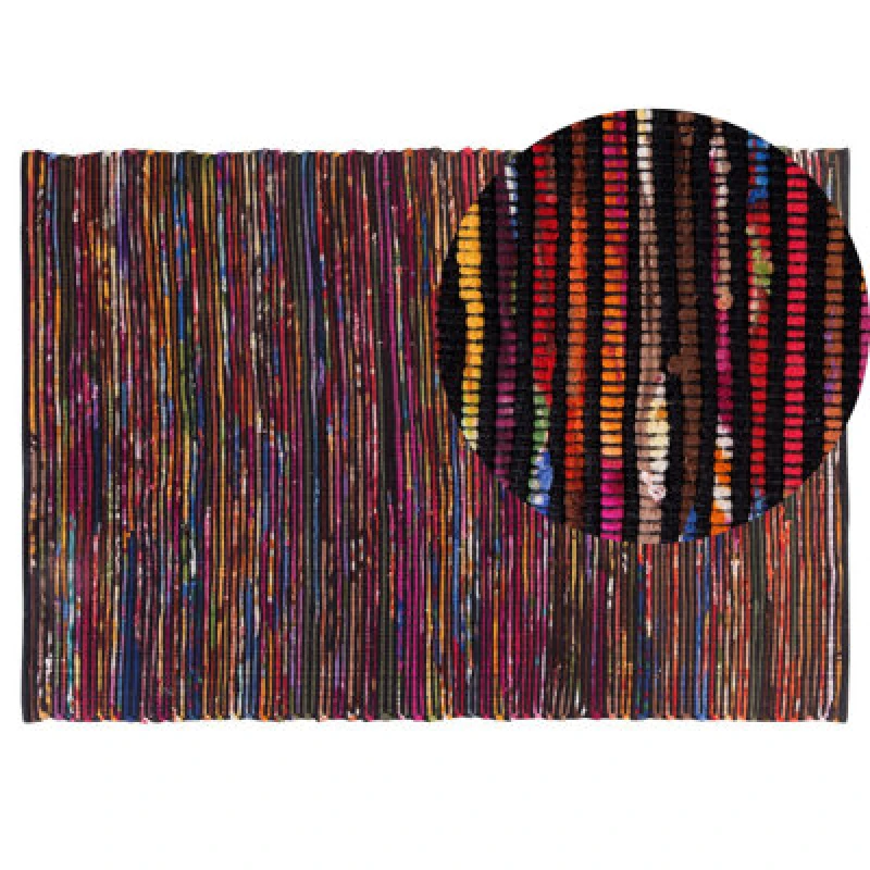 Image of Beliani Rug Bartin Black 140 X 200 Cm
