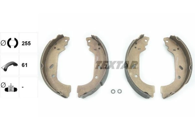 Image of Brake Shoe Set TEXTAR 91047800