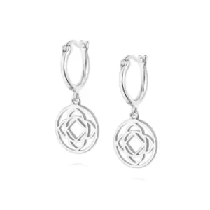 image of Daisy London Jewellery 925 Sterling Silver Base Chakra Earrings Sterling Silver