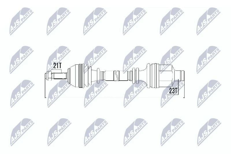 Image of NTY NPW-RE-014 Drive shaft Manual Transmission, Front Axle Right Drive Shaft (13)