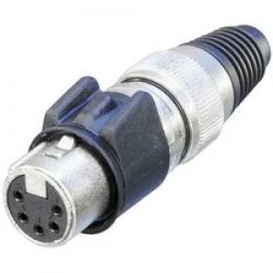 image of XLR connector Socket straight Number of pins 5 Silver Neutrik NC5FX HD