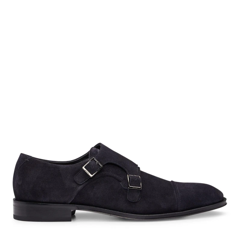 Image of Boss Mens Derrek Monk Sdctly Derby Shoes Dark Blue male 6 (40)