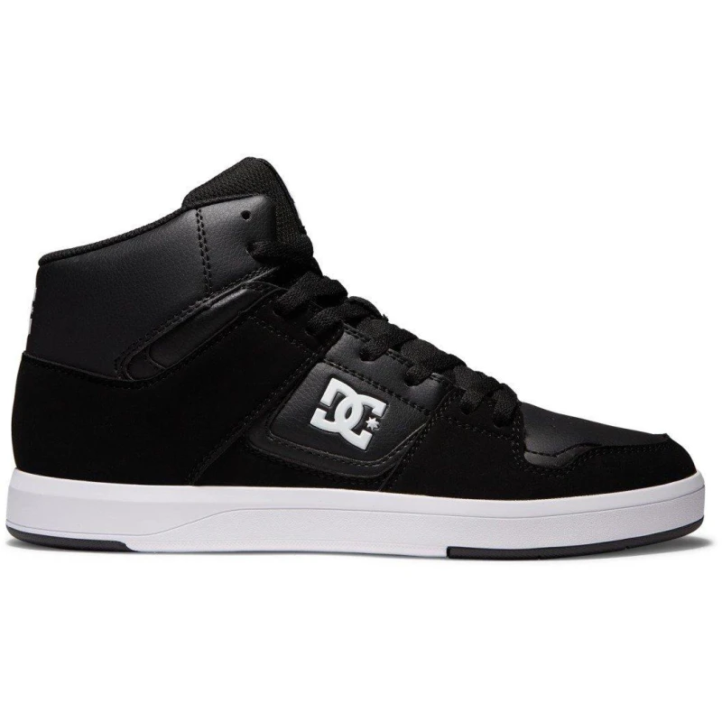 Image of DC Mens Cure High-Top Skate Shoes Black/White male 7 (41)