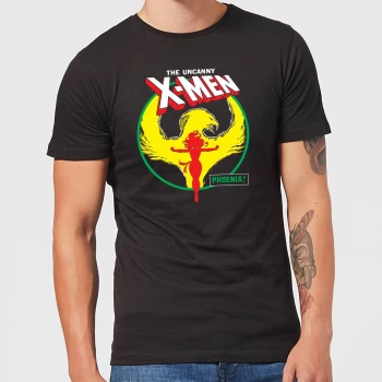 image of X-Men Dark Phoenix Circle Mens T-Shirt - Black - M