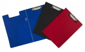 Image of Value PVC Fold Over A4 Clipboard Black