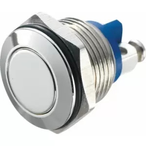 Image of R-TECH 524574 16mm IP65 Vandal Resistant Switch SPST Flat Nickel
