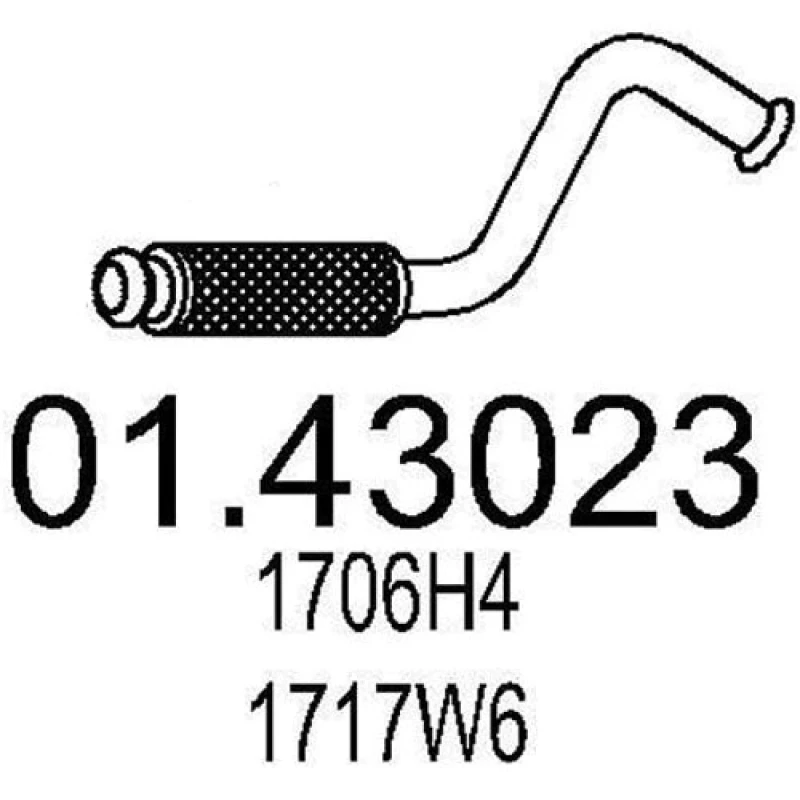 Image of MTS 01.43023 Exhaust Pipe Front, Length: 545mm Exhaust Pipe (17)
