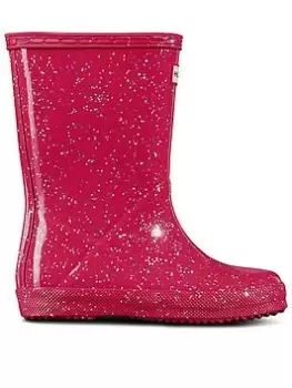 Image of Hunter Hunter Little Kids Original First Classic Giant Glitter Boot, Pink, Size 1 Older