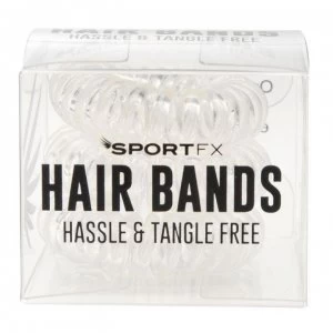 image of SportFX 3 Pack Hair Bands - Clear