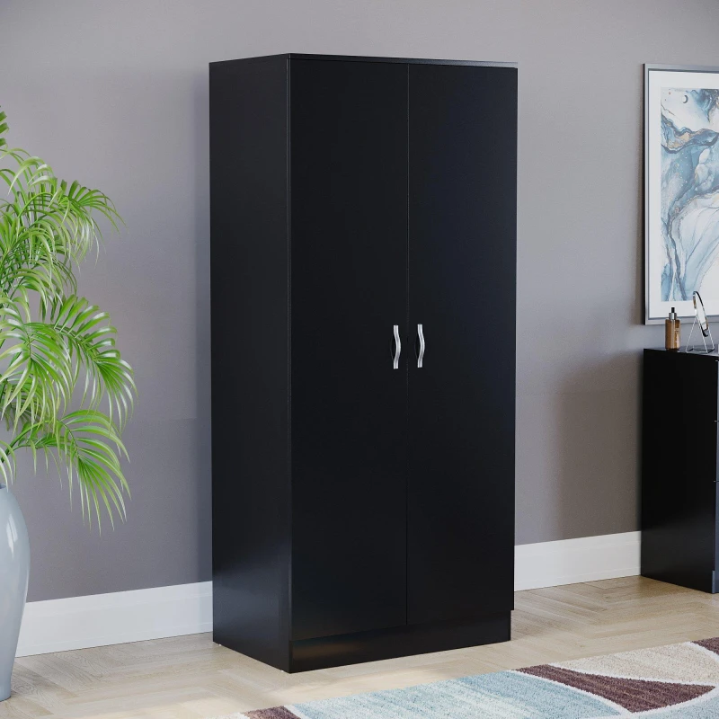 Image of Lassic Vida Designs Riano 2 Door Wardrobe Black unisex 2 Door