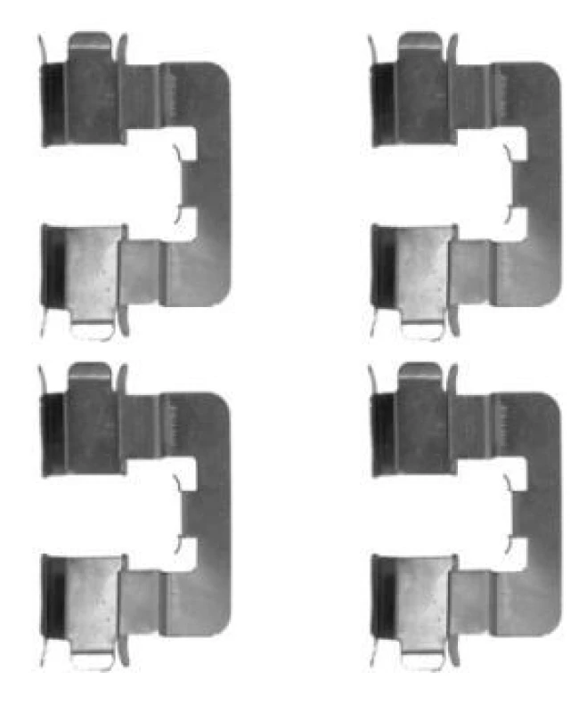 Image of HELLA Brake pad fitting kit HELLA 8DZ 355 204-631