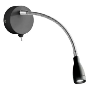 Image of Netlighting Flexi Wall LED Adjustable Wall Light LED Reading Light Black
