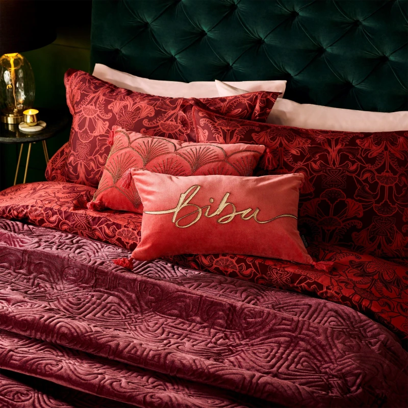 Image of Biba Printed Duvet and Pillowcase Set Wowser Print unisex Super King