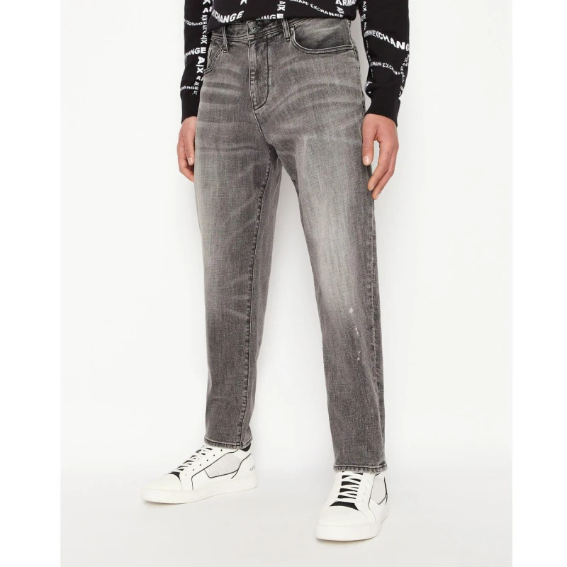 Image of Armani Exchange J90 Carrot-Fit Jeans Grey male 28R