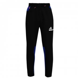 Image of adidas Tracksuit Bottoms Mens - Black/Ryl Blue