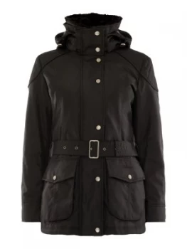 Image of Barbour Outlaw Belted Jacket Black