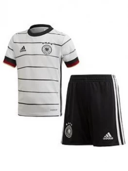 Image of Boys, adidas Infant Home Germany 2020 Euro Mini Replica Kit - White/Black, Size 5-6 Years