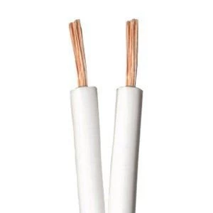 Image of Zexum White 2.2mm 2 Core 79 Strand Figure of 8 Twin Speaker Audio Surround Sound Car Cable - 50 Meter