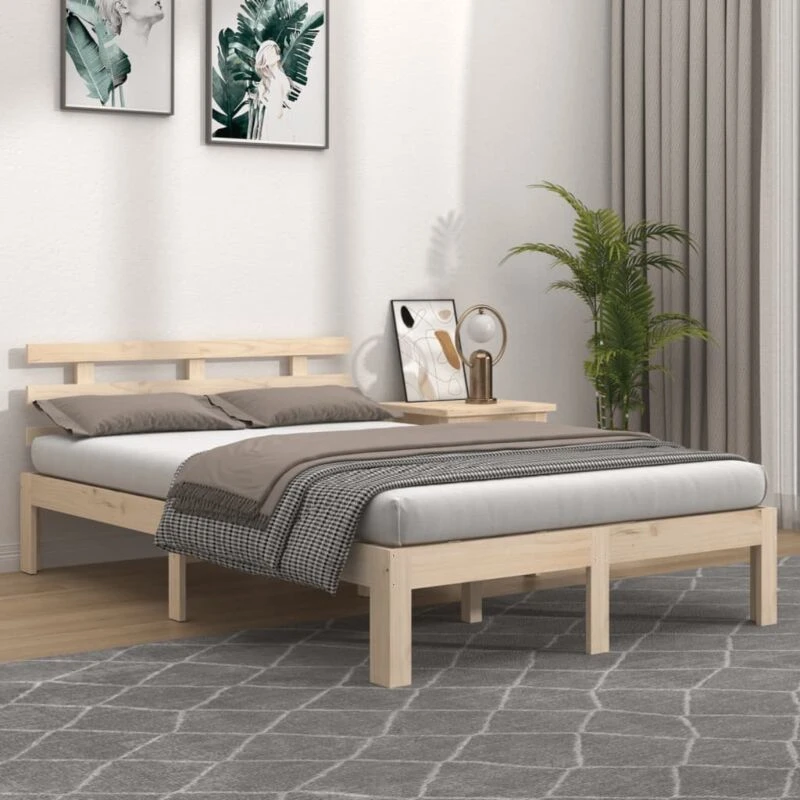 Image of VIDAXL Bed Frame without Mattress Solid Wood 120x200cm vidaXL 8720286996942