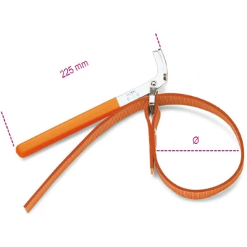 Image of Beta Tools - Strap Wrench for Oil Filters 1490/2