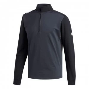 Image of adidas 3 Stripe Zip Top Mens - White/Black