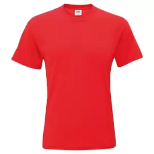 image of Fruit Of The Loom Mens Original Short Sleeve T-Shirt (3XL) (Red)