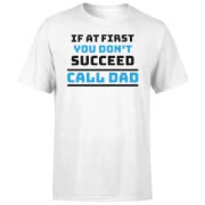 Image of Call Dad T-Shirt - White - 3XL