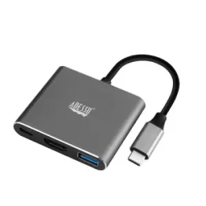 image of Adesso AUH-4010 interface hub USB 3.2 Gen 1 (3.1 Gen 1) Type-C Grey