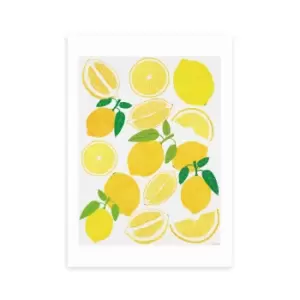 Image of East End Prints Lemon Harvest Print Yellow/Green