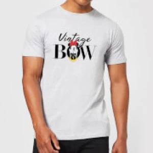 Image of Disney Minnie Mouse Vintage Bow Mens T-Shirt - Grey - 3XL