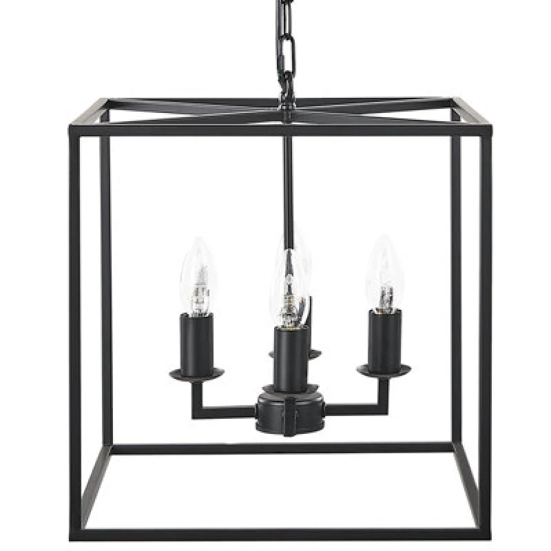 Image of Beliani Ceiling Lamp Wanchet Metal Black
