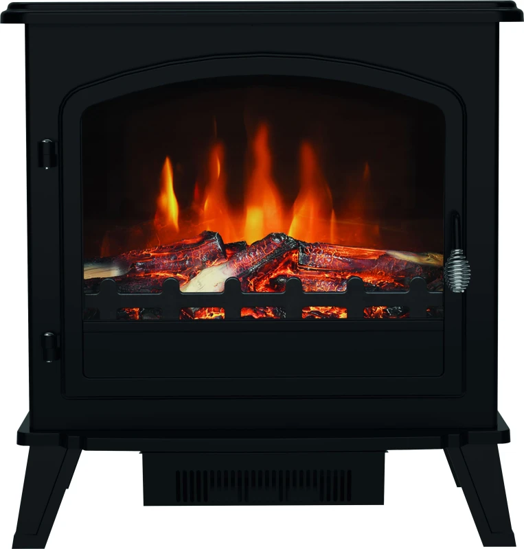 Image of BeModern Trowpoint Grande 73628 Log Effect Electric Stove - Black