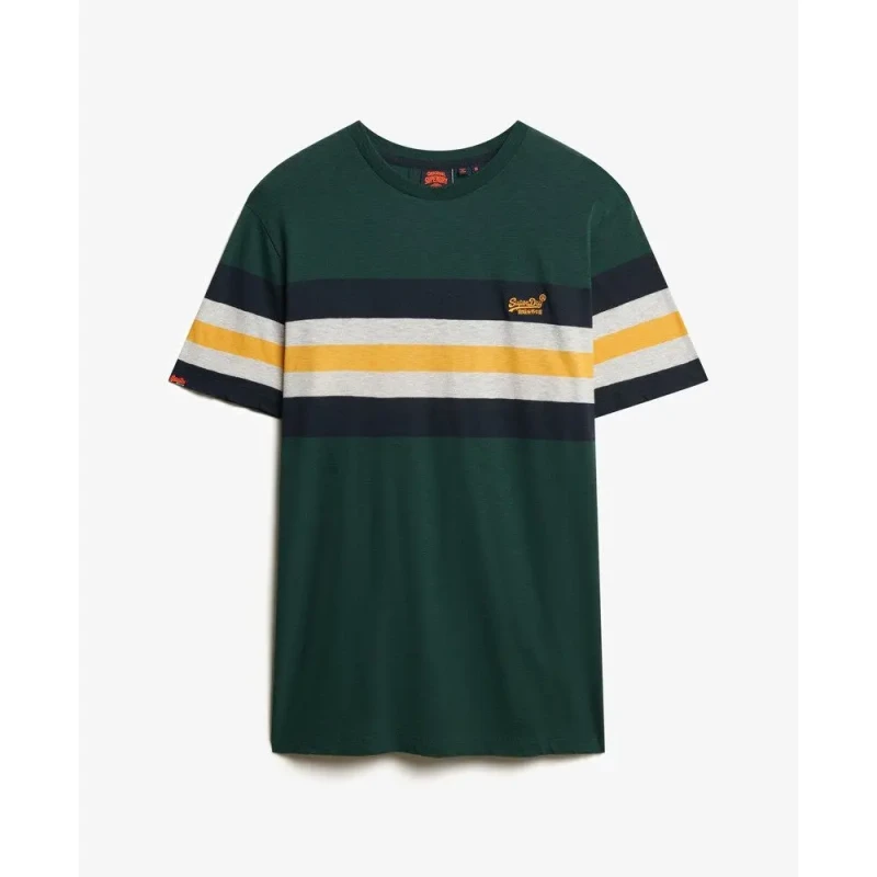 Image of Superdry T-Shirt Superdry Essential Stripe Vert Male S