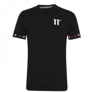 Image of 11 Degrees Cuffed T Shirt - Black