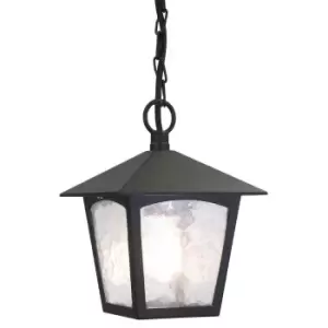 Image of IP43 1 Bulb Chain Lantern Light Black LED E27 100W Bulb External d00215