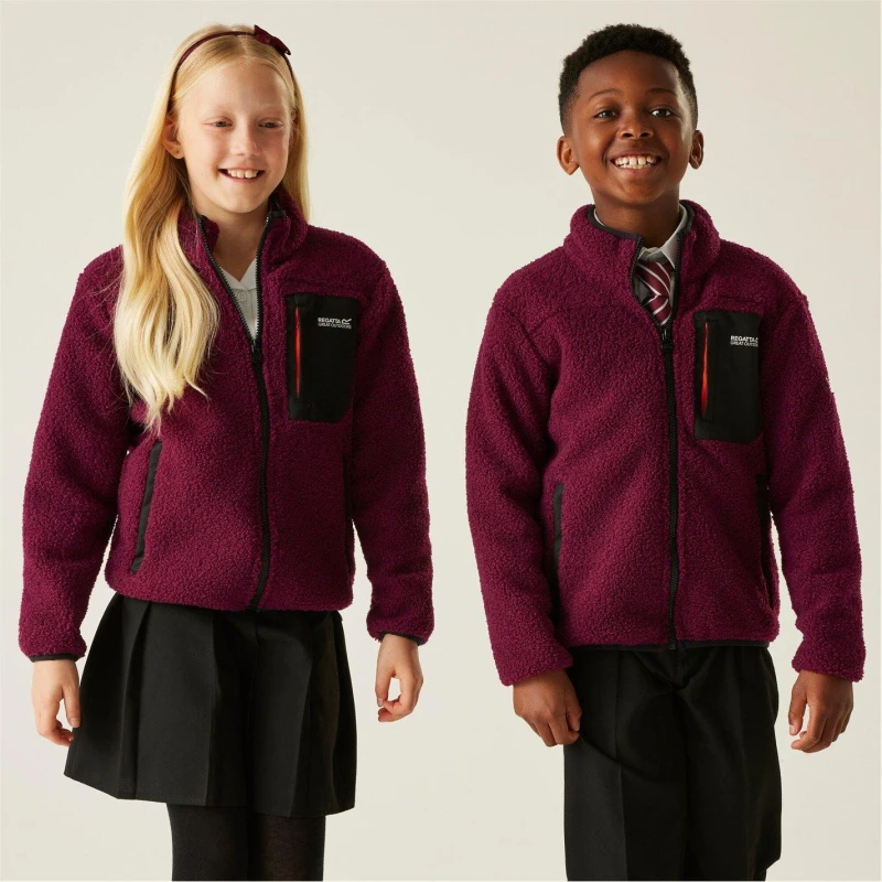 Image of Regatta Junior Frankie Warm Fleece Dark Pimento unisex 7-8yrs