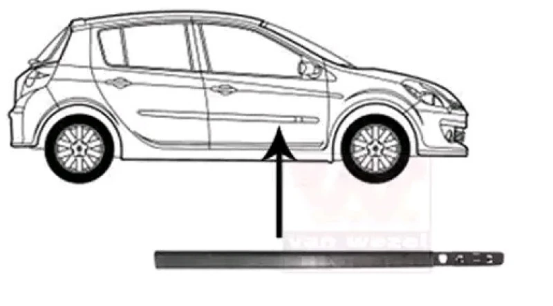 Image of VAN WEZEL 4331424 Moldings Trim-/Protection Strip,door (1005)