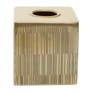 image of Interiors By Ph Aluminium Tissue Box Gold Finish