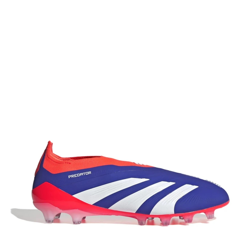 Image of adidas Predator Elite Laceless Adults Artificial Grass Football Boots Lucid Blue male 6 (39.3)