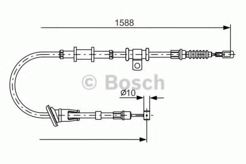 Image of Handbrake cable Bosch 1 987 482 245