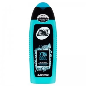 image of Right Guard 2 in 1 Shower Gel Xtra Cool Arctic Fresh 250ml