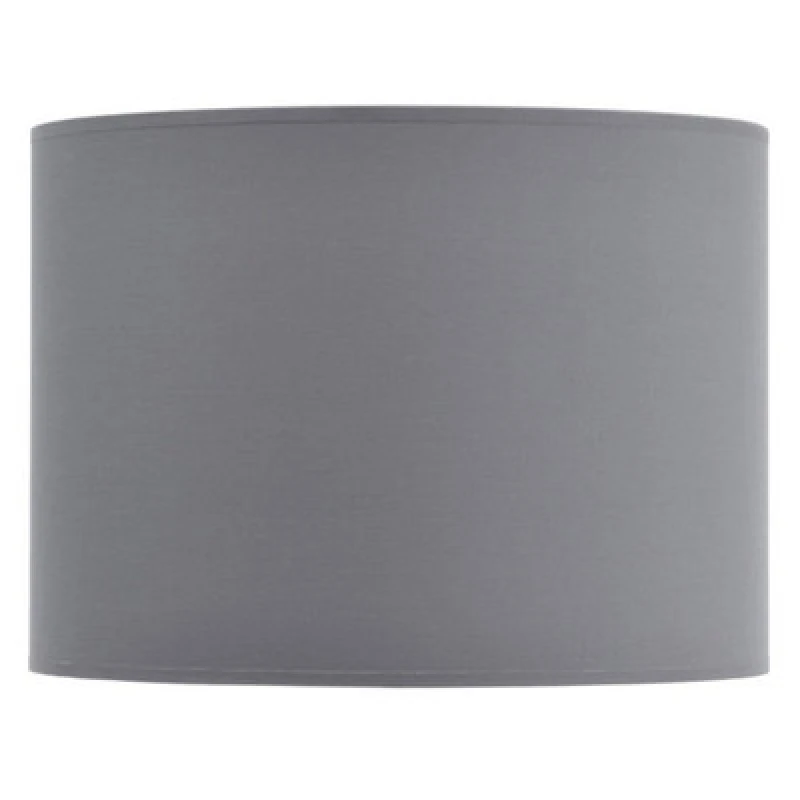 Image of Buttercup Farm Lined Drum Lampshade - Fabric/polyester/cotton Frame - L41 X W41 X H30 Cm - Grey/silver
