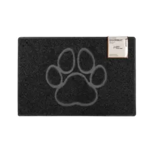 Image of Oseasons Paw Medium Embossed Doormat - Black