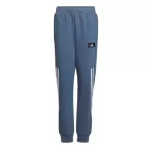 image of adidas Future Icons 3-Stripes Tapered-Leg Joggers Kids - Wonder Steel / White