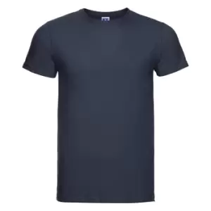 image of Russell Mens Slim Short Sleeve T-Shirt (2XL) (French Navy)