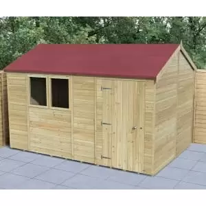 image of Forest Garden Timberdale 12 x 8ft Reverse Apex Shed with Assembly