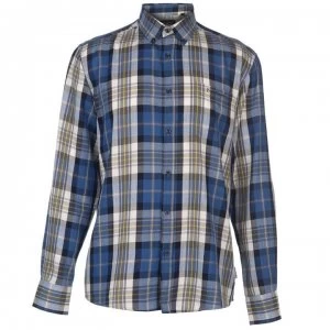 Image of Pierre Cardin Long Sleeve Twill Shirt Mens - Blue/Grey