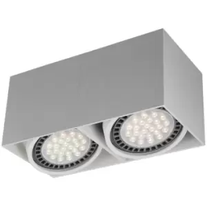 image of Zumaline Lighting - Zumaline Box Twin Surface Mounted Downlight, White, GU10 (ES111)